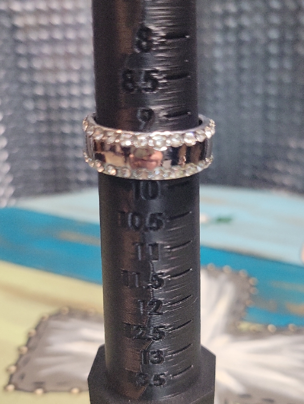 Silver Crystal Eternity Band - Silver Clear Rhinestones